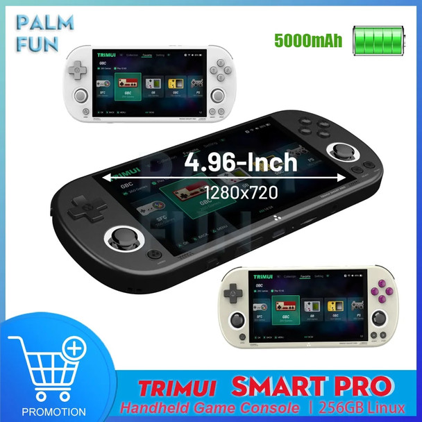 Trimui Smart Pro Portable Retro Arcade Game Console 4.96inch IPS Handheld Game Console Type-C LINUX HD Screen Smart Video Player