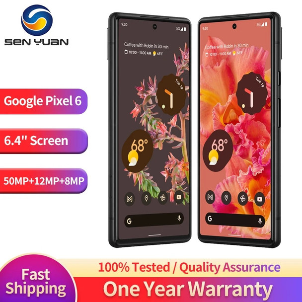 Original Google Pixel 6 5G Unlocked Smartphone 8GB RAM 128GB ROM 6.4" Google Tensor Octa Core Android 12 Mobile Phone NFC