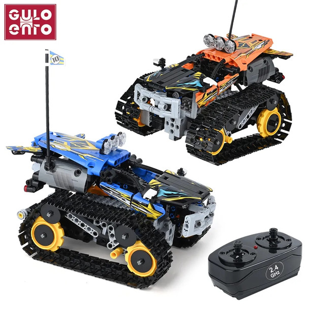 Technical RC Tracked Stunt Vehicle Model APP Control Building Blocks Electric Racing Car Bricks Children Toys Gifts for Kids Boy