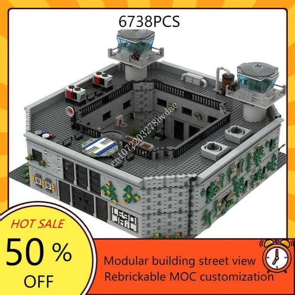 Maximum Security Prison Modular MOC Creative street view Model Building Blocks Architecture Education Assembly Model Toys Gifts