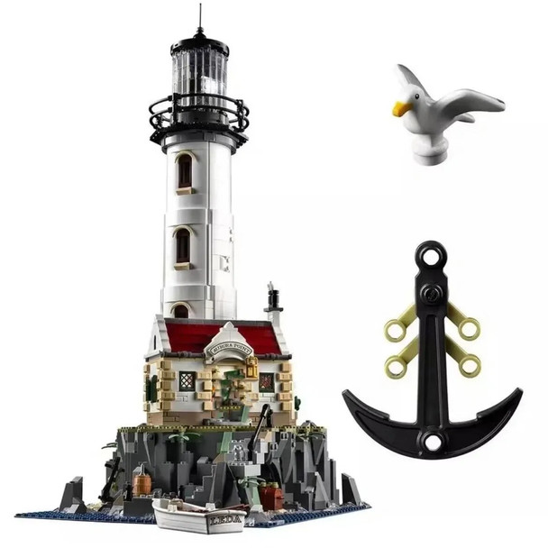 MOC 21335 motorised Lighthouse Ideas Building Blocks Technical Bricks DIY Assembled Model Educational Toy for kids GiftIn stock