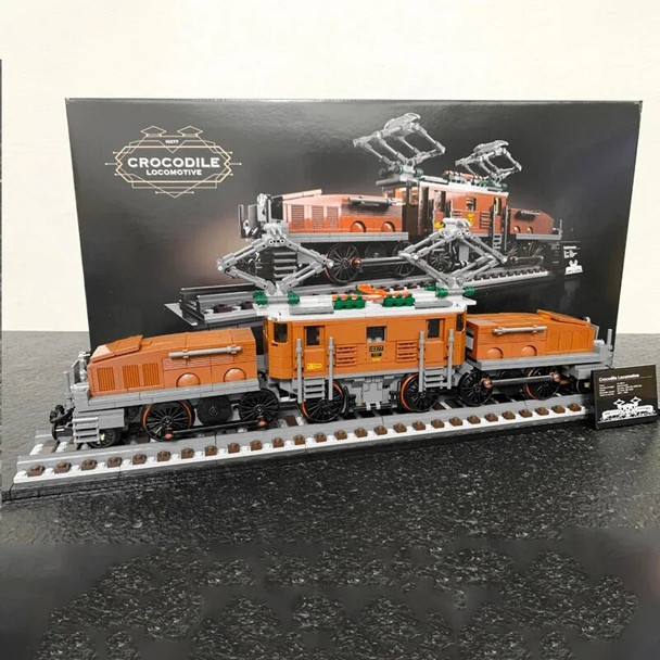 IN stock 1271pcs Crocodiled Locomotived Train Model Building Blocks Bricks Toy Fit High-Tech 10277 Toys for children Gift
