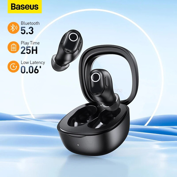Baseus WM02 Headphones True Wireless Bluetooth 5.3 Earphone Mini In-ear Hifi Earbuds Sports Gamer TWS Touch Control Headset Pro