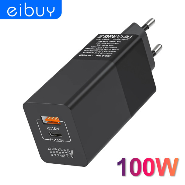 GaN 100W USB C Fast Charger PD100W 3.0 Type C Quick Power Adapter PD 65W Wall charger for Laptop MacBook Samsung iPhone Charger