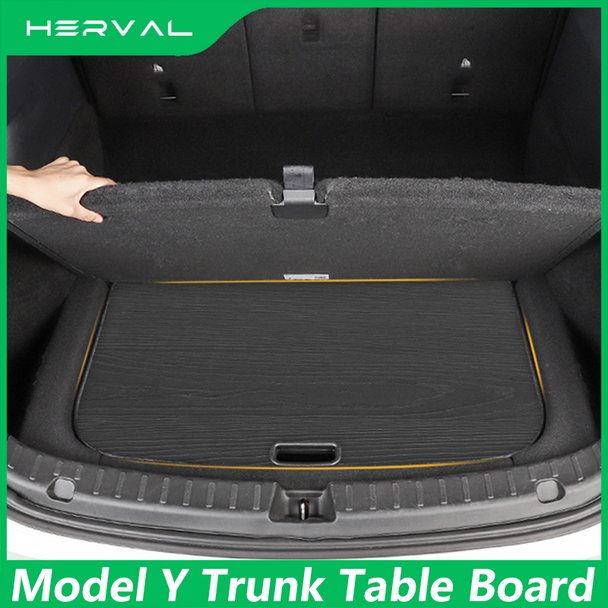 Herval For Tesla Model Y Table Desk Travel Folding Table Trunk Table Board Travel Accessories Trunk Accessories