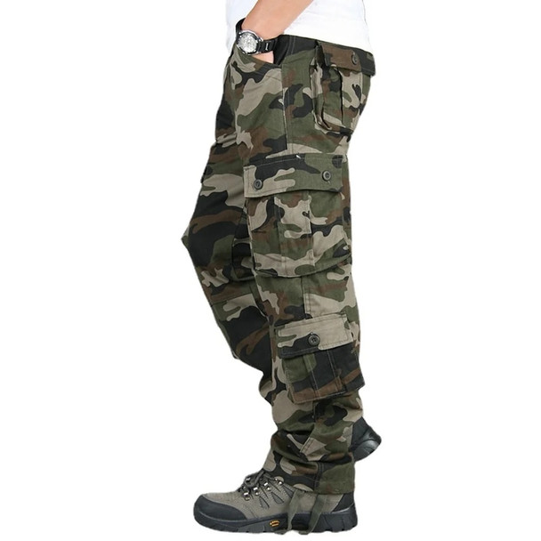 Spring And Autumn New Outdoor Casual Pants Men's Multi Pocket Overalls Trousers Large Tactical Pants