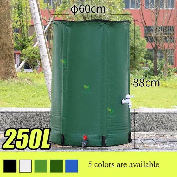 VOKANDA 500 Liter 130 Gallon Water Storage Tank Collapsible Barrel Garden Watering Irrigation Rainwater Collector Bucket VOKANDA 500 Liter 130 Gallon Water Storage Tank Collapsible Barrel Garden Watering Irrigation Rainwater Collector Bucket