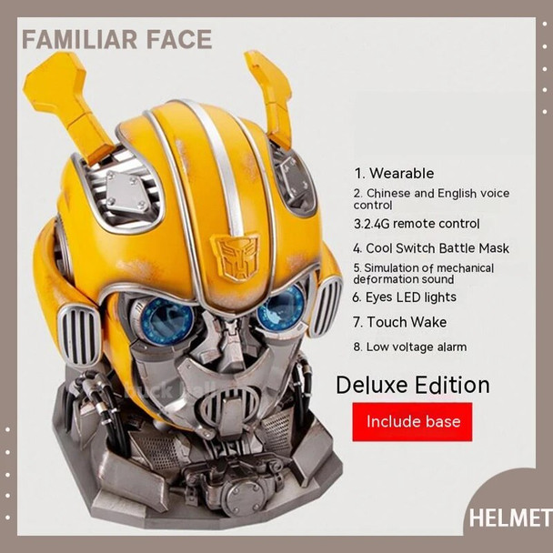 Iron Man Transformers Optimus Bumblebee Helmet 1:1 Cosplay Voice-activated Helmet Wearable Face Changing With Speakers Toy Gifts