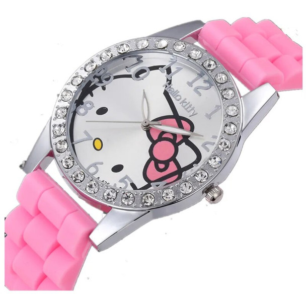 Cute Cartoon Pattern Dial Kids Watch Fashion Rhinestone Child Quartz Watch Silicone Watchband Casual Boys Girls Clock Gift 2023
