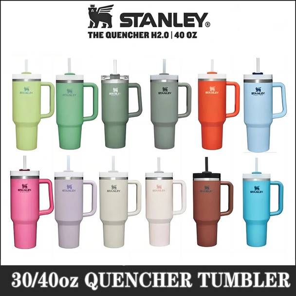 Stanley 30oz/40oz Quengher H2.0 Tumbler With Handle Lids Stainless Steel Coffee Termos Cup Car Mugs vacuum cup