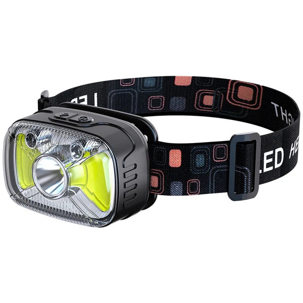 USB rechargeable built-in battery powerful induction headlamp headwear flashlight rechargeable outdoor night fishing waterproof