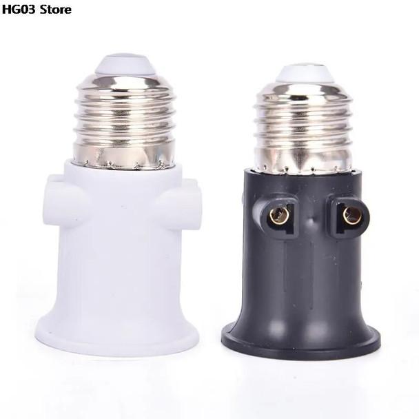 High Quality 1 PC PBT Fireproof E27 Bulb Adapter Lamp Holder Base Socket Conversion with EU Plug 2021