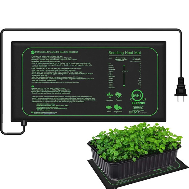 Seedling Heat Mat for Indoor Home Gardening Seed Starting Plant Heating Pad Warm Germination Hydroponic MET Certified Waterproof Seedling Heat Mat for Indoor Home Gardening Seed Starting Plant Heating Pad Warm Germination Hydroponic MET Certified Waterproof