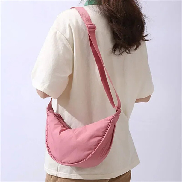 Simple Nylon Women's Hobos Shoulder Bag Solid Color Female Portable Padded Messenger Bags New Design Girls Small Purse Handbags
