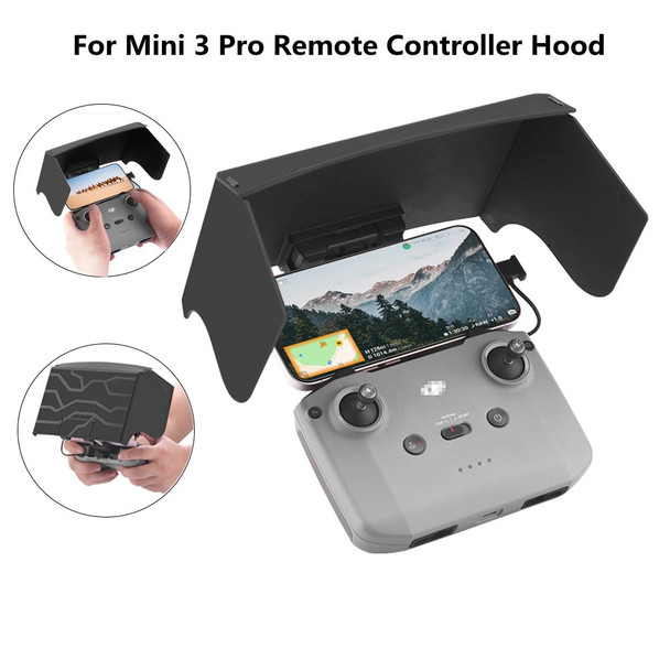 Remote Control Sun Hood For DJI Mavic 3/Mini 2/Air 2/Air 2S/Mini 3 Pro RC-N1 Sun Shade Phone Monitor Folding Sun Phone Holder