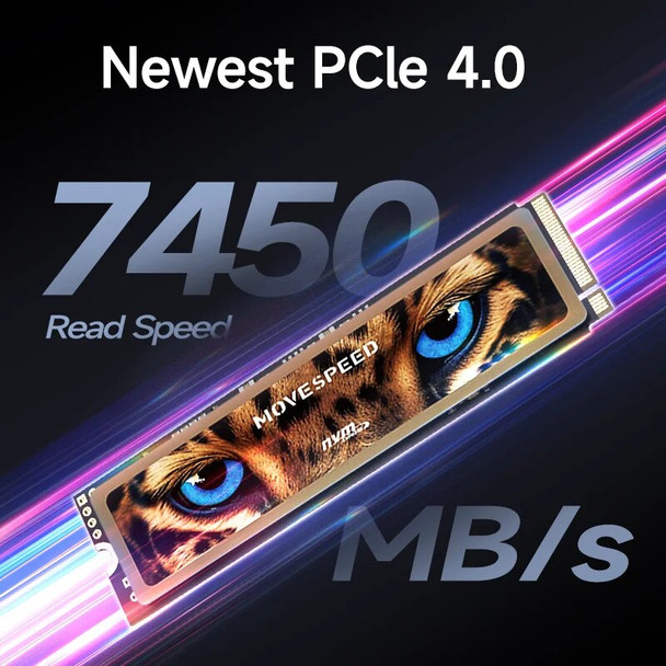 MOVESPEED SSD NVMe M2 2280 with DRAM Cache 4TB 2TB 1TB 7450MB/s Solid State Hard Disk M.2 PCIe 4.0x4 SSD Drive for PS5 PC