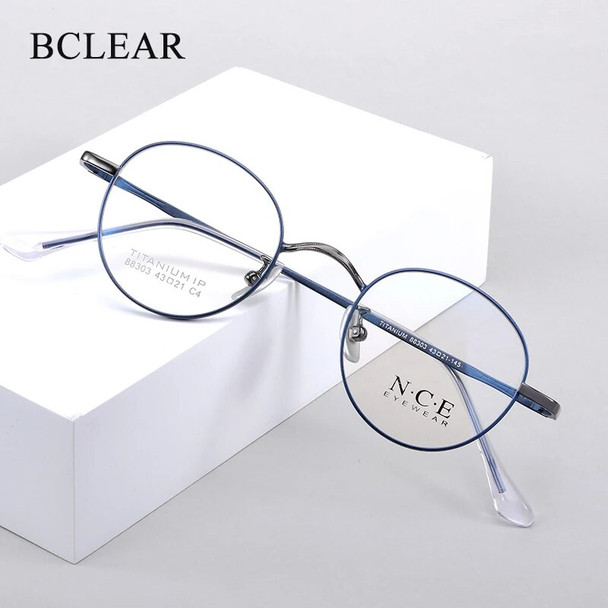 Vintage Titanium Eyeglasses Frame Men Round Myopia Prescription Glasses Women 2022 New Optical Luxury Glasses Frame Eyewear Male