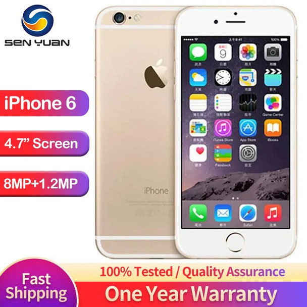 Apple iPhone 6 Unlocked Dual Core 4.7 inch IOS 16/64/128GB ROM 1.4GHz 8MP 3G 4G LTE Used Fingerprint Mobile Cell Phone