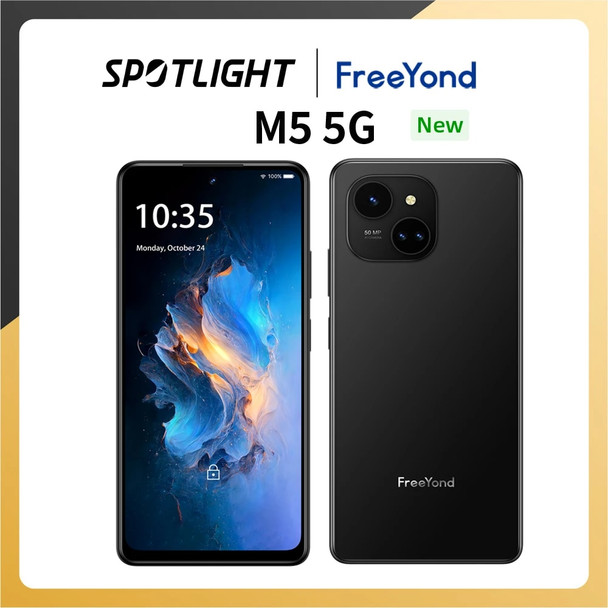 FreeYond M5 5G 6.78" FHD+ 120Hz Screen Dimensity 6020 50MP 256GB ROM 16GB RAM (8GB Extended RAM) NFC Android 13 Triple Slots