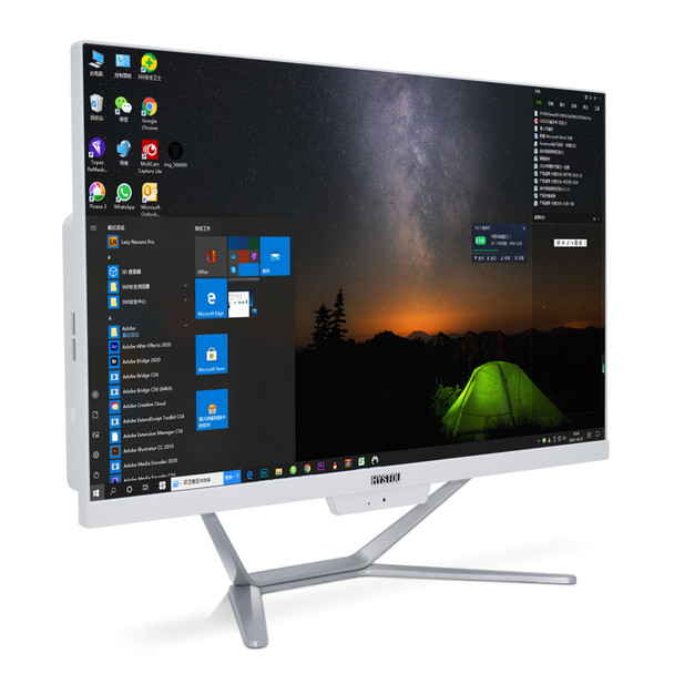 23.8 Inch Monoblock Intel Celeron J4125 All in One Computer Quad Core Windows 10 Home Office Using