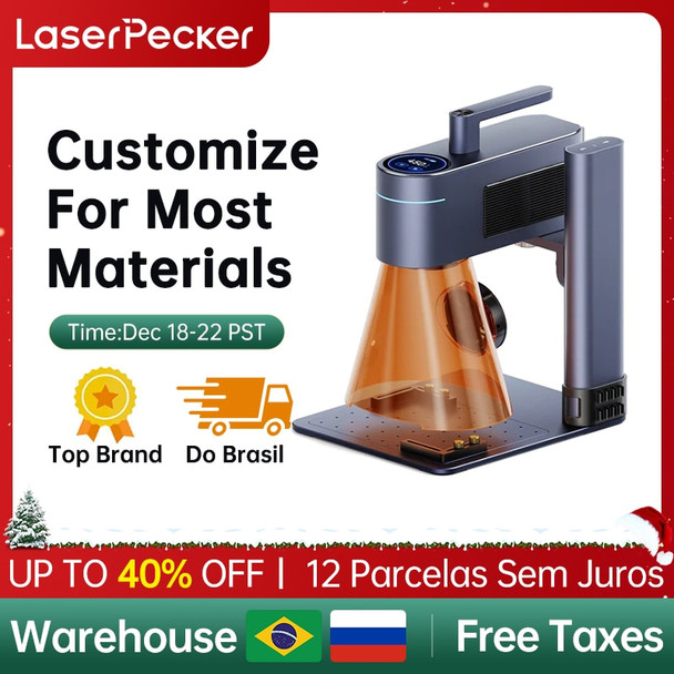 LASERPECKER 4 LP4 Laser Engraving Machine for All Material Dual Light Laser Engraver Portable for Metal Wood Plastic Carving