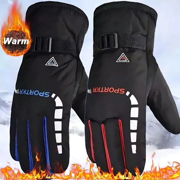 Winter Cycling Gloves for Men Outdoor Waterproof Skiing Riding Hiking Motorcycle Warm Mitten Gloves Unisex Thermal Sport Gloves Winter Cycling Gloves for Men Outdoor Waterproof Skiing Riding Hiking Motorcycle Warm Mitten Gloves Unisex Thermal Sport Gloves