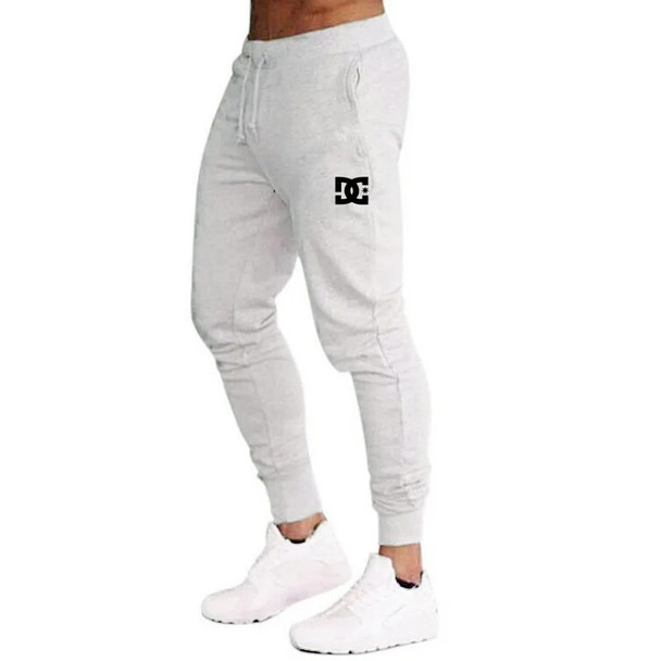 Men's fleece fashion printed logo pants, jogging pants, jogging pants, side pockets, elastic, comfortable, warm, daily casual