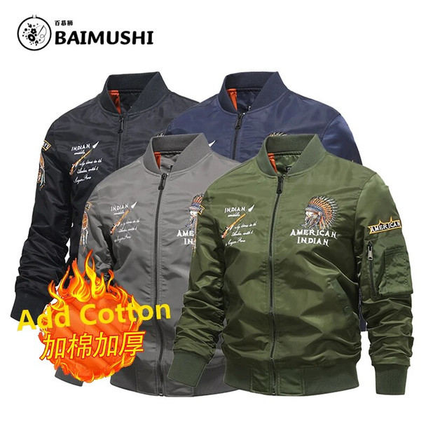 Motorcycle Jacket Man Aviator New Jacket Baseball Uniforms Outdoor Camping Hunting Vintage Anorak Embroidery Coat For Men