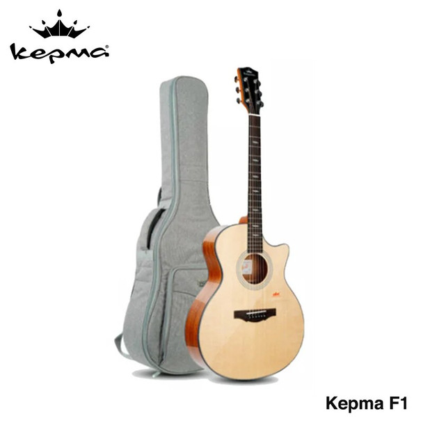 Kepma F1 Solid Top Acoustic Guitar Professional Guitar Beginner Guitar with Gigbag