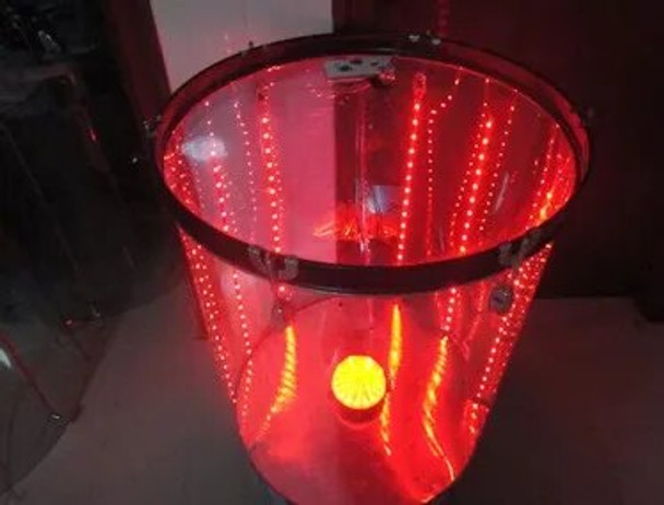 Colorful lights LED sound drum water drums transparent water drum