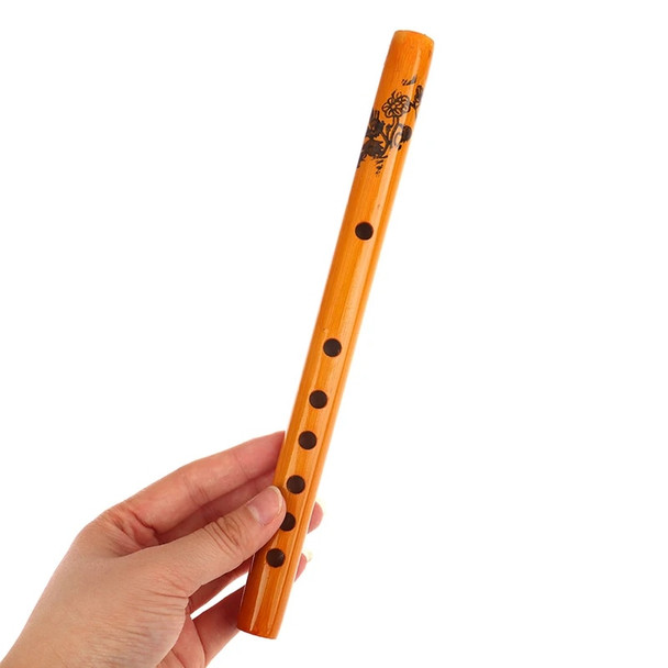 Chinese Traditional 6 Holes Bamboo Flute Instrument Vertical Flute Clarinet Student Musical Instrument Wood Color For Beginner