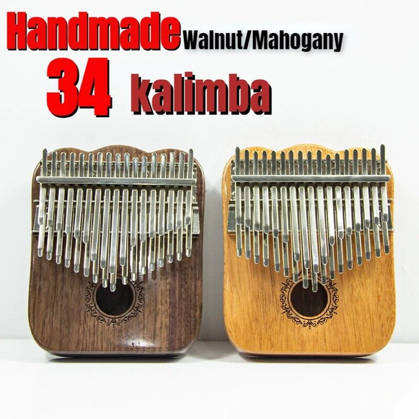 Kalimba34 Miniature Music Instruments Marimba Mini Calimba Kalimba Thumb Piano Christmas Gift Wooden Products Wood Chromatic 34