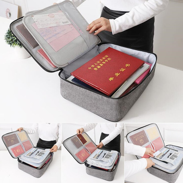 Document Storage Bag Briefcase Official Seal Organizer Files Folder Ticket Credit Card Pouch Travel Passport Case Accessories