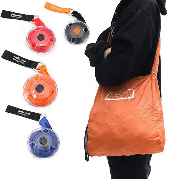 Multifunctional Eco Reusable Super Small Portable Folding Telescopic Disc Supermarket Shopping Storage Bag