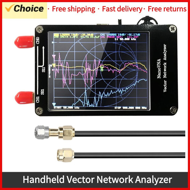 NanoVNA Vector Network Analyzer 50KHz-900MHz Standing Waves Shortwave MF HF VHF UHF Antenna Analyzer Digital Nano VNA Tester