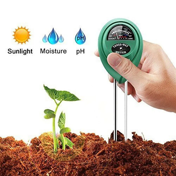 3 In1 Moisture Sunlight PH Meter Soil Water Acidity Humidity Light PH Test Garden Plants Flowers Moist Tester