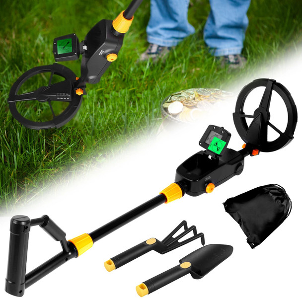 Metal Detector Adjustable Metal Finder Tool Kit LCD Display Jewelry Coin Hunting Detecting Device for Kids Junior Youth