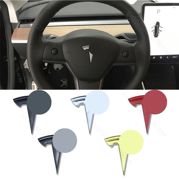 Tesla Steering Wheel Emblem Sticker Badge Styling Modification Decoration Accessories For Tesla Model 3/X/S/Y
