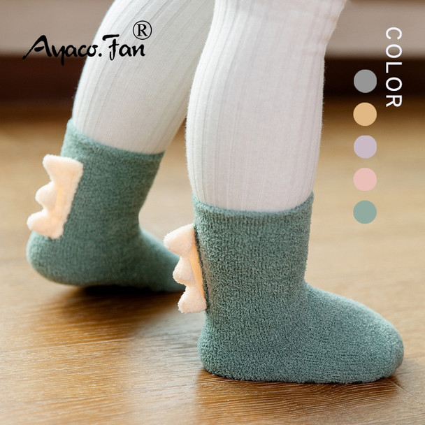 Toddler Kids Socks Newborn Baby Prewalker Winter Thick Coral Fleece Cotton Dinosaur Girl Autumn Infant Boy Cartoon Sock 0-5T Toddler Kids Socks Newborn Baby Prewalker Winter Thick Coral Fleece Cotton Dinosaur Girl Autumn Infant Boy Cartoon Sock 0-5T