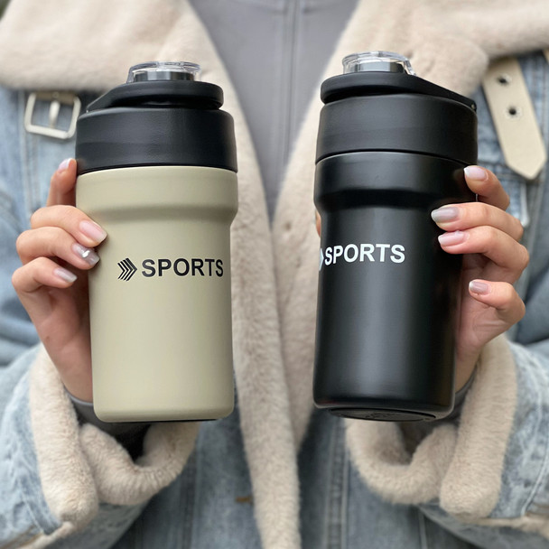 Travel 680ML Double Drink Thermos Portable Vacuum Vacuum Flask Pipette Cup Water Bottle Sports Cup Outdoor Travel Cup Coffee Cup