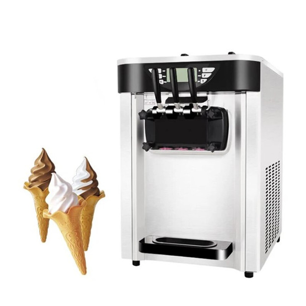 2024 New Desktop Low Noise Ice Cream Maker With Commercial Three Heads Ice Cream Machine 1600W