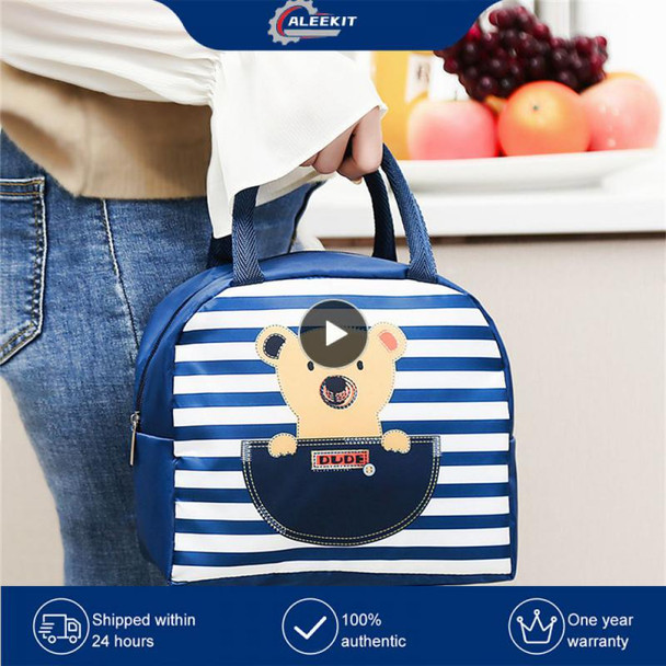 Cartoon Lunch Bag Portable Insulated Thermal Lunch Box Picnic Supplies Bags Milk Bottle For Women Girl Kids Children 2022 New