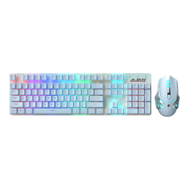 Mix Color Backlit Wired 104 Key Mechanical Gaming Keyboard and Mouse Combo Ergonomic USB