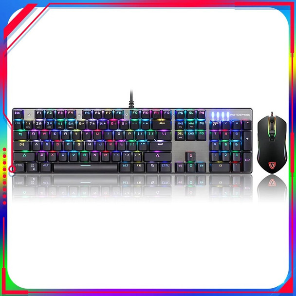 104 Key Motospeed Ck888 Wired Keyboard Mouse Combo Usb Rgb Backlit Support Nkro Office Gaming Windows Personality Key Computer