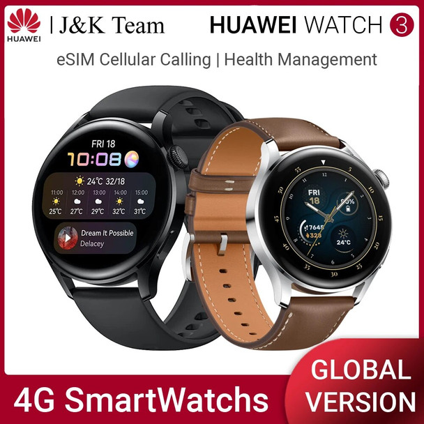 HUAWEI WATCH 3 Smartwatch,eSIM Cellular Calling,Built-in GPS Smart Watch ,14 Days Battery Life,All-Day Health Monitoring