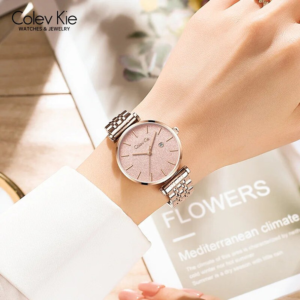 Colev Kie Women’s Watches Starry Sky steel Strap Woman Fashion Quartz Wristwatch luxurious Fashion Ladies Clock Simple Relogio