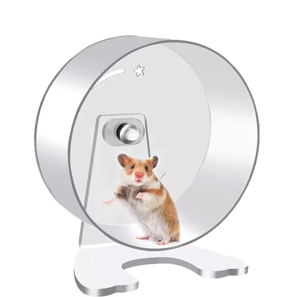 Hamster Silent Running Wheel Acrylic Transparent Hamster Wheel 13CM Small Pet Running Wheel Pet Exercise Toy Cage Accessories