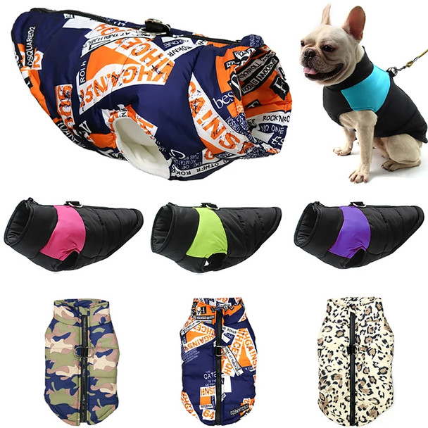 Winter Warm Waterproof Dog Jacket for Small Medium Large Dogs Clothes Chihuahua Vest Labrador French Bulldog Costume Pet Apparel