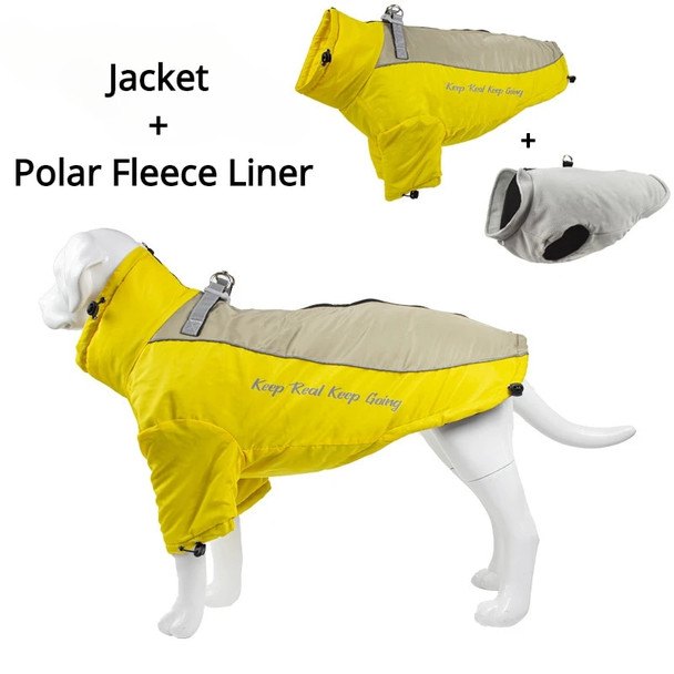 Warm Pet Dog Coat with Dual-Use Design, Winter Large Big Breed Dog Windbreaker Jacket, Pet Apparel