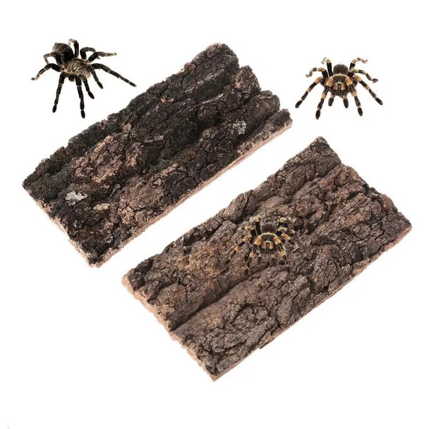 20*10cm Natrual Cork Bark Reptile Habitat Lizard Hide Climbing Tree Bark Spider Terrariums Decoration Pet Reptiles Supplies